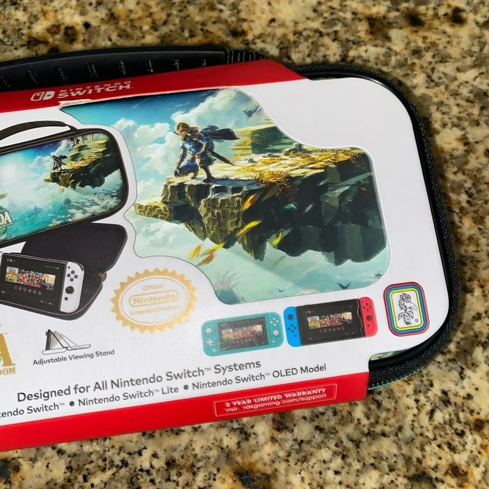 Nintendo Switch Travel Case The Legend of Zelda Skyward Design (Teal/White) New